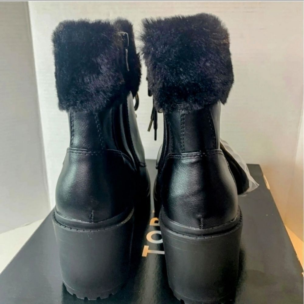 TORRID Extra wide black warm fur chunky winter Bootie (WW) 9.5 W NEW IN BOX - Picture 14 of 16